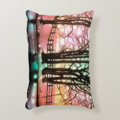 魔法の雪の丘とフェンス アクセントクッション (正面(垂直))