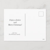 魔法の雪コテージクリスマス葉書とライト シーズンポストカード (裏面)