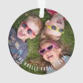 魔法の雪片フェアリープリンセスクリスマスフォト オーナメント (裏面)