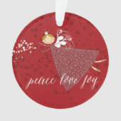 魔法の雪片フェアリープリンセスクリスマスフォト オーナメント (正面)