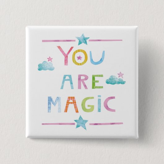 魔法の雲魔法です 缶バッジ (正面)