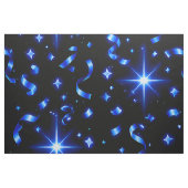 魔法の青い星空のシームレスパターン輝き ファブリック (ファットクウォーター)