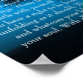 魔法の青い木にデシデラタの詩 ポスター (角)