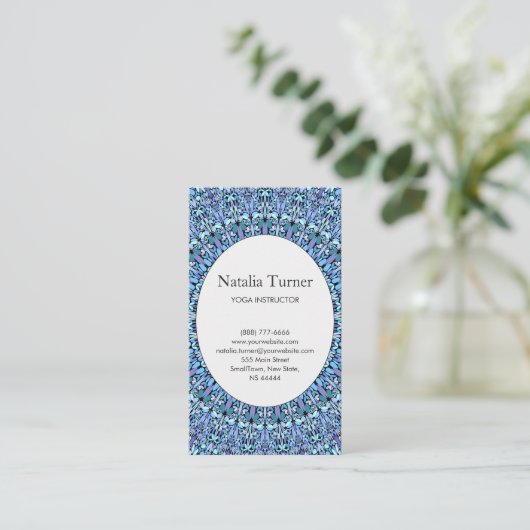 魔法の青い花園の曼荼羅 名刺 (スタンド正面)