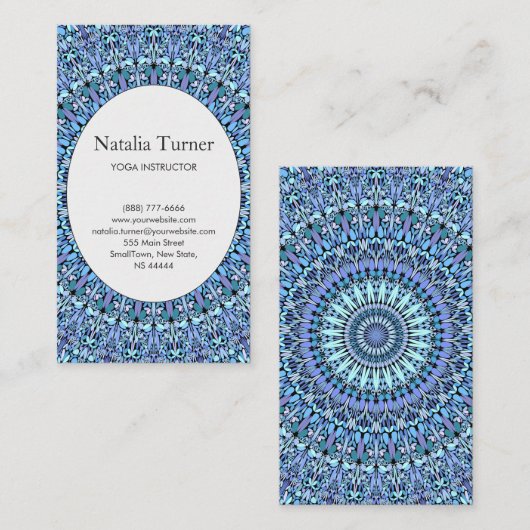 魔法の青い花園の曼荼羅 名刺 (正面/裏面)