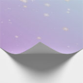 魔法の青い薄紫《写真》ぼけ味の審美的な勾配グラデーション ラッピングペーパー (角)