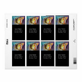 魔法の青黒蝶 ラベル (フルシート)