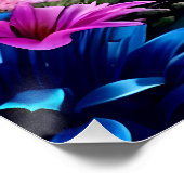 魔法の風景の滝とフラワーワン ポスター (コーナー)