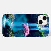 魔法の風景の滝とフラワーワン Case-Mate iPhoneケース (裏面 (横))