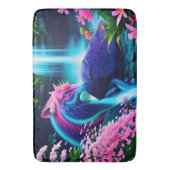 魔法の風景の滝と花2 バスマット (正面縦)