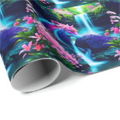 魔法の風景の滝と花2 ラッピングペーパー (ロールコーナー)