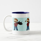 魔法の飛んでいるな髭 ツートーンマグカップ (左)