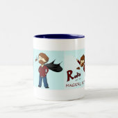 魔法の飛んでいるな髭 ツートーンマグカップ (中央)