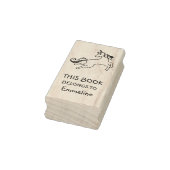 魔法の飛んでいるユニコーンパーソナライズされた本切手 ラバースタンプ (スタンプ)