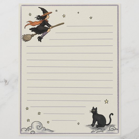 魔法の飛行 レインテッド 8.5" x 11" 紙シート (正面)