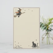 魔法の飛行 無地 5.5" x 8.5" 文房具 便箋 (スタンド正面)
