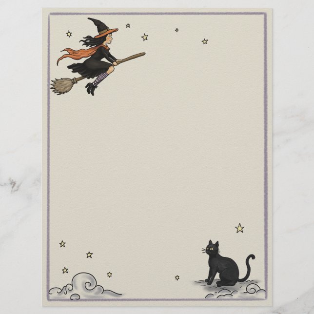 魔法の飛行 無地 8.5" x 11" レターヘッド (正面)