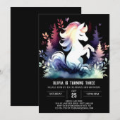 魔法の馬の誕生日 招待状 (正面/裏面)