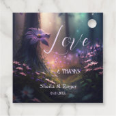 魔法の魅惑の森結婚式の引き出物ラベル フェイバータグ (裏面)