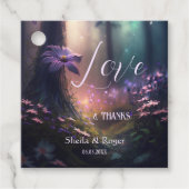 魔法の魅惑の森結婚式の引き出物ラベル フェイバータグ (正面)