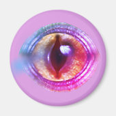 魔法の魅惑の紫のファンタジードラゴンの目 マグネット (正面)