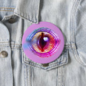 魔法の魅惑の紫のファンタジードラゴンの目 缶バッジ (インサイチュ)