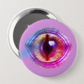 魔法の魅惑の紫のファンタジードラゴンの目 缶バッジ (正面&裏面)