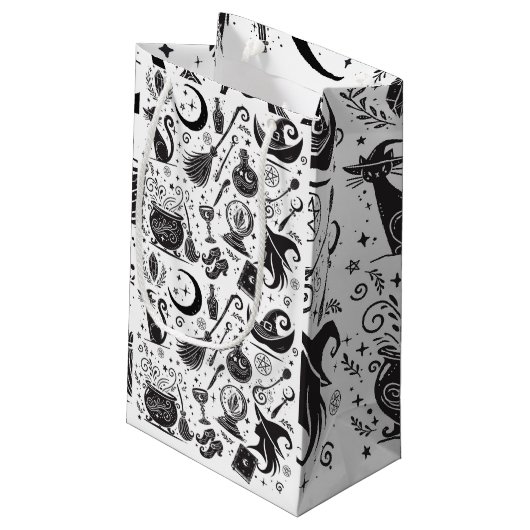 魔法の魔女お洒落ウィッカ信者異教のパーティー スモールペーパーバッグ (裏面アングル)