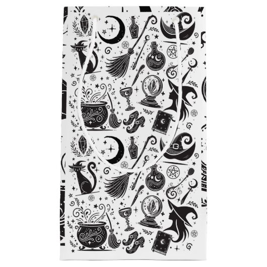 魔法の魔女お洒落ウィッカ信者異教のパーティー スモールペーパーバッグ (正面)