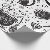 魔法の魔女お洒落ウィッカ信者異教のパーティー ラッピングペーパー (角)