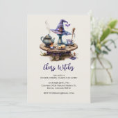 魔法の魔女のテーブルハロウィーン 招待状 (スタンド正面)