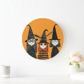 魔法の魔女の不気味なキュートなハロウィン ラージ壁時計 (ホーム)