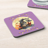 魔法の魔女ハットハロウィーンコースターセット6 コースター (左側)