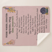 魔法の魔女ハーブピンク シェルパブランケット (正面(横))