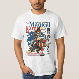魔法の魔女ラーメン配送サービスTシャツ Tシャツ