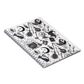 魔法の魔女　神秘的なウィッカの異想世界　黒と白 ノートブック (右側)