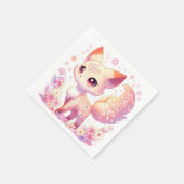 魔法の魔法のキツネベビーシャワー スタンダードカクテルナプキン (角)