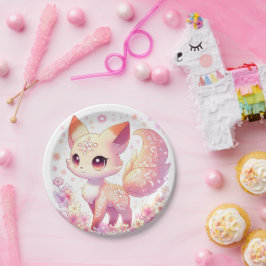 魔法の魔法のキツネベビーシャワー ペーパープレート