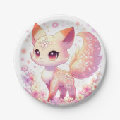 魔法の魔法のキツネベビーシャワー ペーパープレート (正面)