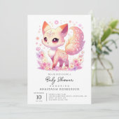 魔法の魔法のキツネベビーシャワー 招待状 (スタンド正面)