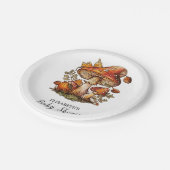 魔法の魔法の魔法のキノコの赤ちゃんシャワー ペーパープレート (アングル)