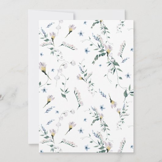 魔法の魔法の魔法の森の妖精ファースト誕生日 招待状 (裏面)