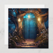 魔法の魔法の魔法の森ファンタジーアンティークドア (正面/裏面)