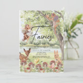 魔法の魔法の魔法の森フェアリーガール誕生日 招待状 (スタンド正面)