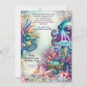 魔法の魔法の魔法の海の下パーティー 招待状 (裏面)