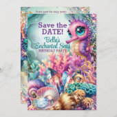 魔法の魔法の魔法の海の下パーティー 招待状 (正面/裏面)