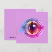 魔法の魔法の魔法の魔法の紫のファンタジードラゴンズアイカード (正面/裏面)