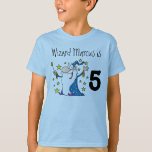 魔法の魔法使いのカスタマイズ可能な誕生日のTシャツ Tシャツ