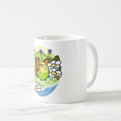 魔法の鳥の抹茶 – ポートレート コーヒーマグカップ (正面右)