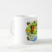魔法の鳥の抹茶 – ポートレート コーヒーマグカップ (正面左)